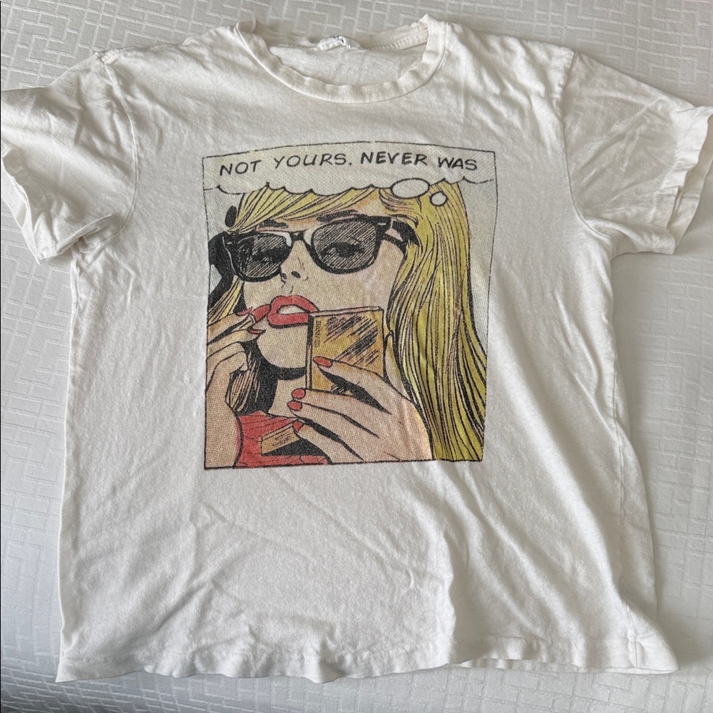 Re/Done Pop Art Graphic Tee in White